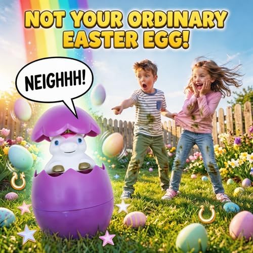 Interactive surprise egg popping open to reveal the unicorn character