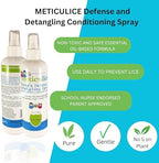Meticulice 8 ounce peppermint oil lice prevention spray for kids