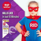 Rid One and Done head lice treatment instructions label