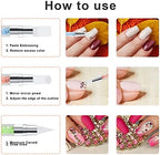 Silicone brushes being used for intricate resin nail art detailing