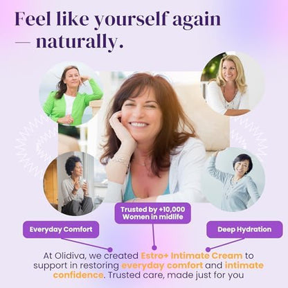 Clinical dose plant based estriol cream for intimate skin hydration