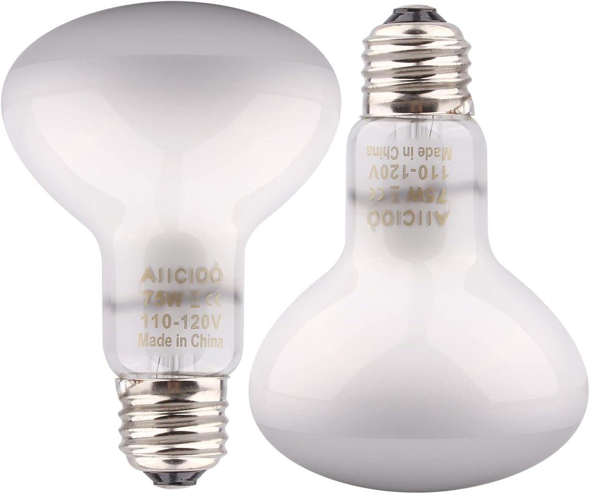 Aiicioo Reptile Basking Light Bulb - 100W Reptile Heat Lamp 2 Pack UVA Daylight Amphibians Basking Bulb for Bearded Dragon Turtle Hermit Crab Gecko Lizard Daylight - Image 10