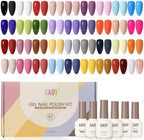 Gaoy gel nail polish kit front view showcasing all 42 pieces and colorful bottles.