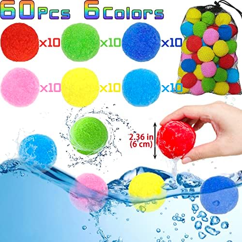 Colorful quick fill sponge water balls piled together for summer pool activities