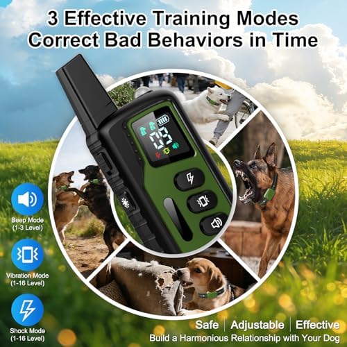 Adjustable electronic dog collar for training small medium and large canine breeds
