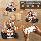 Three distinct models built from Kyanio STEM robotics set
