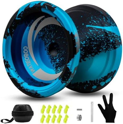 Watieoboo R8 dual-mode yoyo displayed with all components.