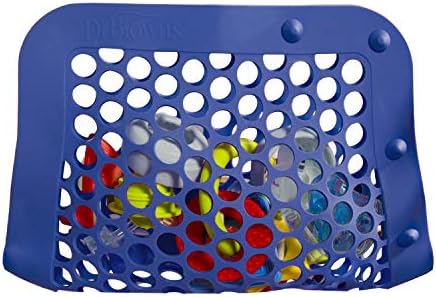 Dr. Brown's silicone bag holding baby bottle nipples in dishwasher