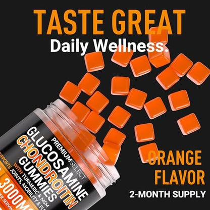 Glucosamine Chondroitin Gummies for Joint Support – 120 Glucosamine Gummies Extra Strength 3000mg with MSM, Turmeric, Calcium, Vitamin D3 – Sugar Free Vegan Adults Supplement – Flexibility & Mobility - Image 6