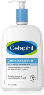 Cetaphil Gentle Cleanser, Hydrating Face Wash, Sensitive Skin, 16oz, 2ct - Image 10