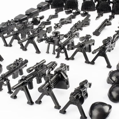 83 Pcs Toy Soldiers Figures US Army Battle Toy Set - Weapons Pack Military Weapon Battle Building Blocks Compatible with Major Brand, 3 Years Old and up - Image 6
