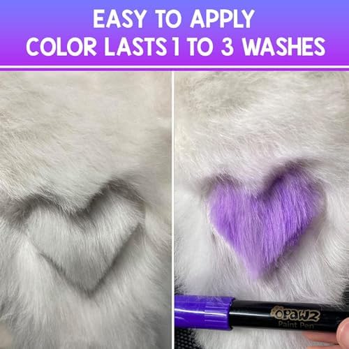 Close up of OPAWZ twist up crayon style pet grooming paint pens