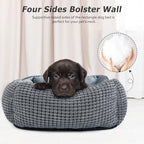 MIXJOY Dog Bed for Large Medium Small Dogs, Rectangle Washable Sleeping Puppy Bed, Soft Calming Cat Beds for Indoor Cats, Orthopedic Pet Sofa Bed, Anti-Slip Bottom with Multiple Size (20'', Grey) - Image 4