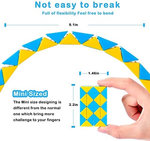 Ganowo mini twist puzzle toys being manipulated into a dog shape to demonstrate flexibility