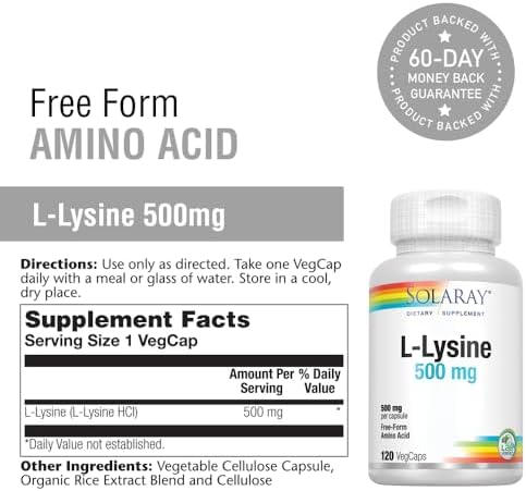 Close up of Solaray L-Lysine vegetarian capsules texture