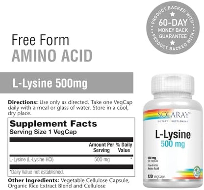 Close up of Solaray L-Lysine vegetarian capsules texture