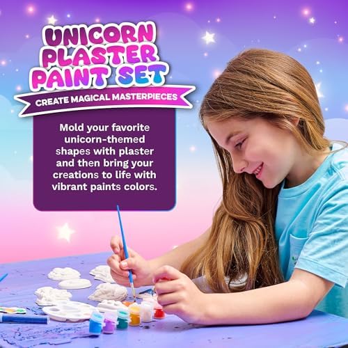 Greenbo plush walking unicorn toy being operated via its custom remote control unit