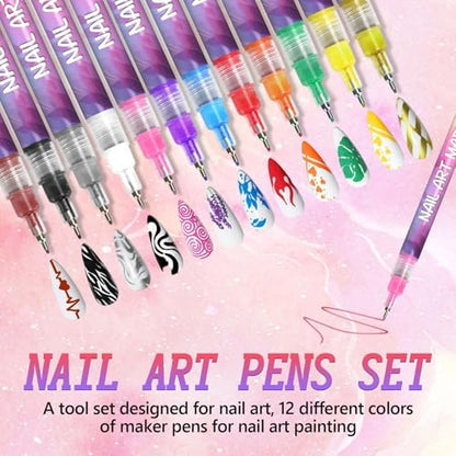 Close up of Salafire nail art marker fine tip for precision drawing