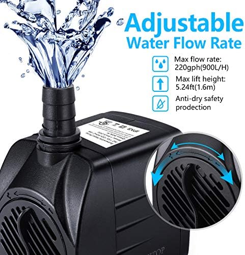 CWKJ fountain pump with included nozzles