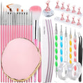 Fandamei nail design tools kit front view with brushes and palette
