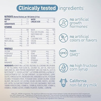 Side view of Enfamil Optimum formula highlighting ingredients