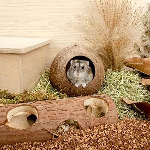 Authentic USA sourced andwe coconut hut packaged for small pets