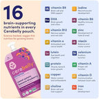 Child holding a Cerebelly organic smoothie pouch
