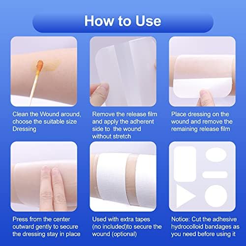 Close up view of the translucent borderless hydrocolloid wound dressing material
