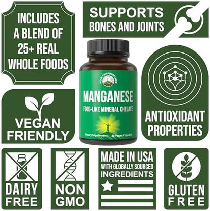 Peak Performance Manganese vegan capsules packaging