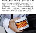 Scoop of Kion Creatine unflavored powder texture detail