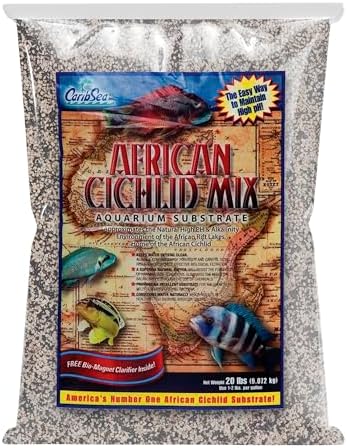 Close up texture of Sahara Sand aquarium substrate
