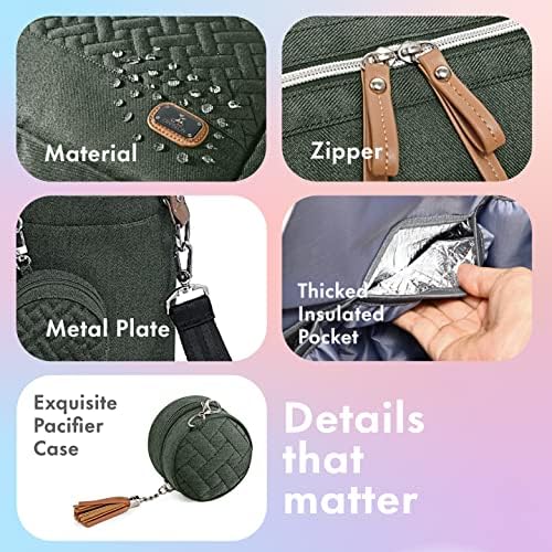 Dikaslon baby bag displaying insulated bottle pockets