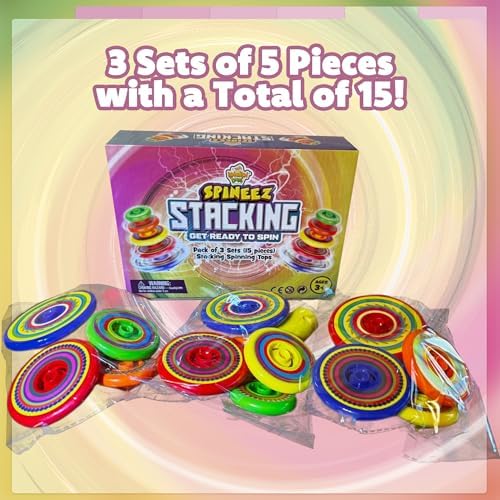 Modular stacking pieces of Ipidipi Spineez tops