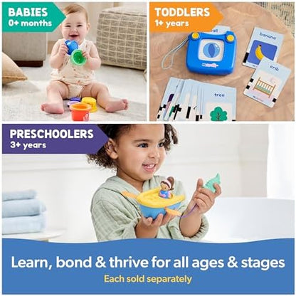 Toddler learning wheel showing the bright graphics designed for early childhood visual stimulation