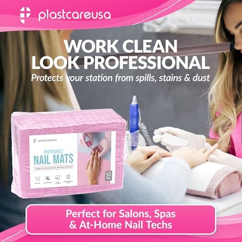 PlastCare USA 3 ply waterproof manicure prep pads for salon