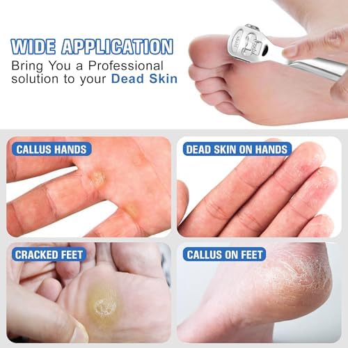 Hygienic stainless steel dead skin shaver for home pedicure routines.