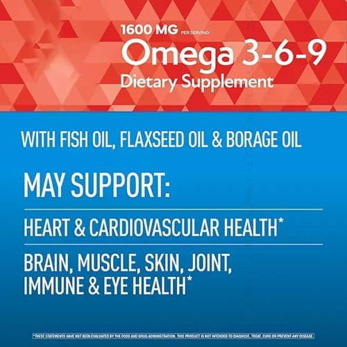 Presca Omega 3-6-9 Dietary Supplement ingredient list panel
