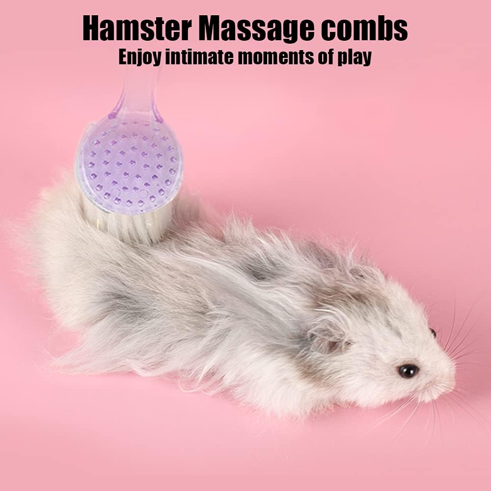 WOLEDOE small animal massage comb with soft bristles for guinea pigs
