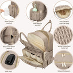CandyHome diaper backpack attached to stroller with straps