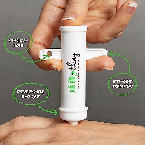 Compact manual first aid tool for bee and wasp sting relief