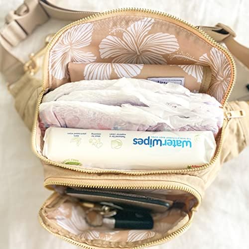 Ditty Co Lanikai portable changing pad with hibiscus pattern