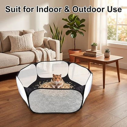 Small Animals Playpen, Portable Pop-up Open Interactive Pet Tent, Indoor Outdoor Fence for Rabbits, Guinea Pig, Hamster, Chinchillas, Kittens, Puppies - Image 6