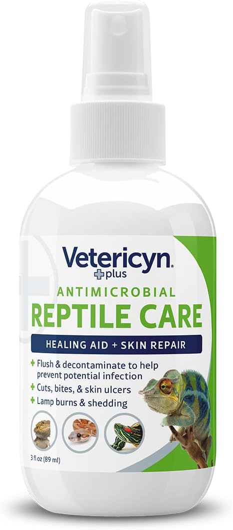 Vetericyn Plus reptile antimicrobial spray packaging label