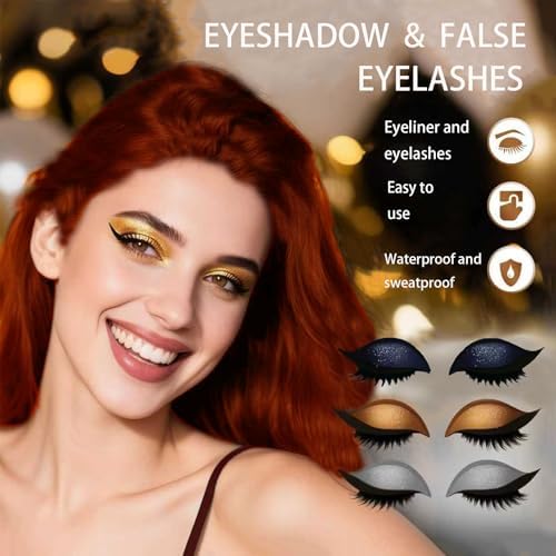 Self-adhesive eye makeup patch for quick application