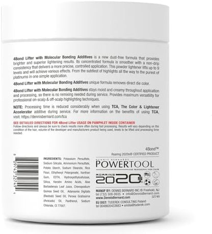 4BOND 9 levels of lift blue based hair bleaching powder packaging detail.