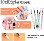 Rhinestone filled handles of Ekinsu nail art sculpture pens