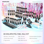 Morovan 48 colors poly gel tubes arranged neatly