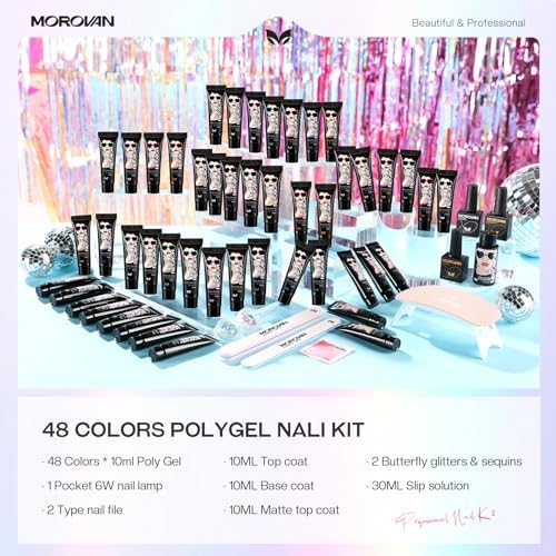 Morovan poly gel starter kit accessories and tools