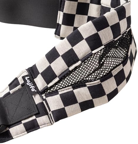 Close up of the breathable premium cotton blend fabric texture on the baby sling carrier
