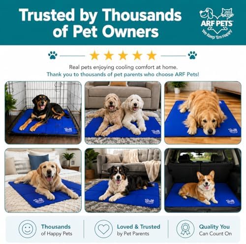 Arf Pets blue cooling pad for medium and large dogs up to eighty pounds